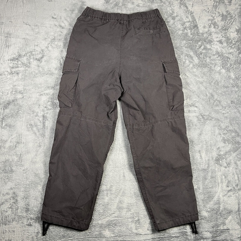 Uniqlo Wide Parachute Cargo Pants Men Small Charcoal Gray Loose Fit Straight Leg - Picture 2 of 6